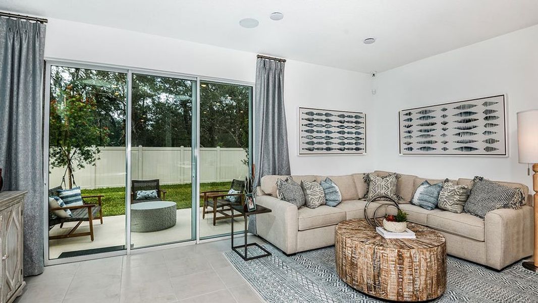 Representative furnished interior of a home built from the Jasmine by Taylor Morrison in Horse Creek at Crosswinds, Davenport (Image 11). Representative furnished interior of a home built from the Jasmine by Taylor Morrison in Horse Creek at Crosswinds, Davenport (Image 11).