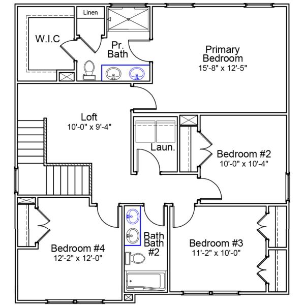 2D floor plan layout of this home in River Tide Farms, Bolivia, NC (Image 4). 2D floor plan layout of this home in River Tide Farms, Bolivia, NC (Image 4).