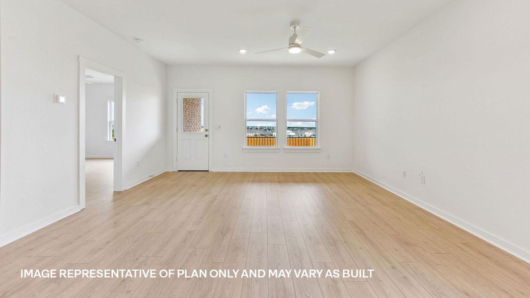 Representative unfurnished interior of a home built from the The Perry by D.R. Horton in Rosenbusch Ranch, Leander (Image 24).