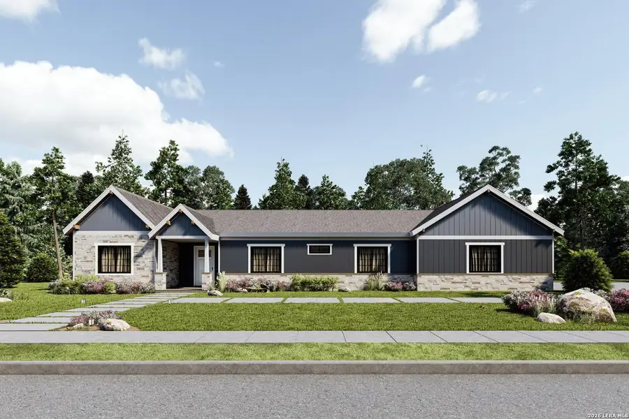 Front exterior of a new home in , New Braunfels, TX, highlighting curb appeal (Image 8).