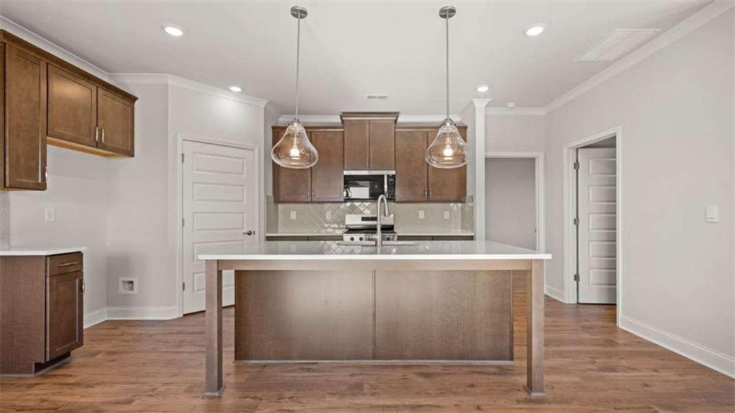 Furnished interior view inside a new home in Oak Ridge Meadows - Active Adult, Locust Grove (Image 9).
