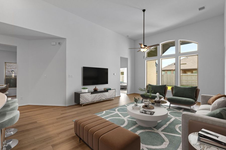 Furnished interior view inside a new home in Pomona, Manvel (Image 9).