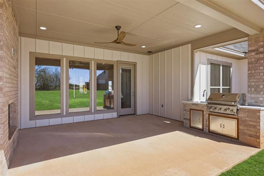 Exterior details and patio area of a home in , Graford (Image 22).
