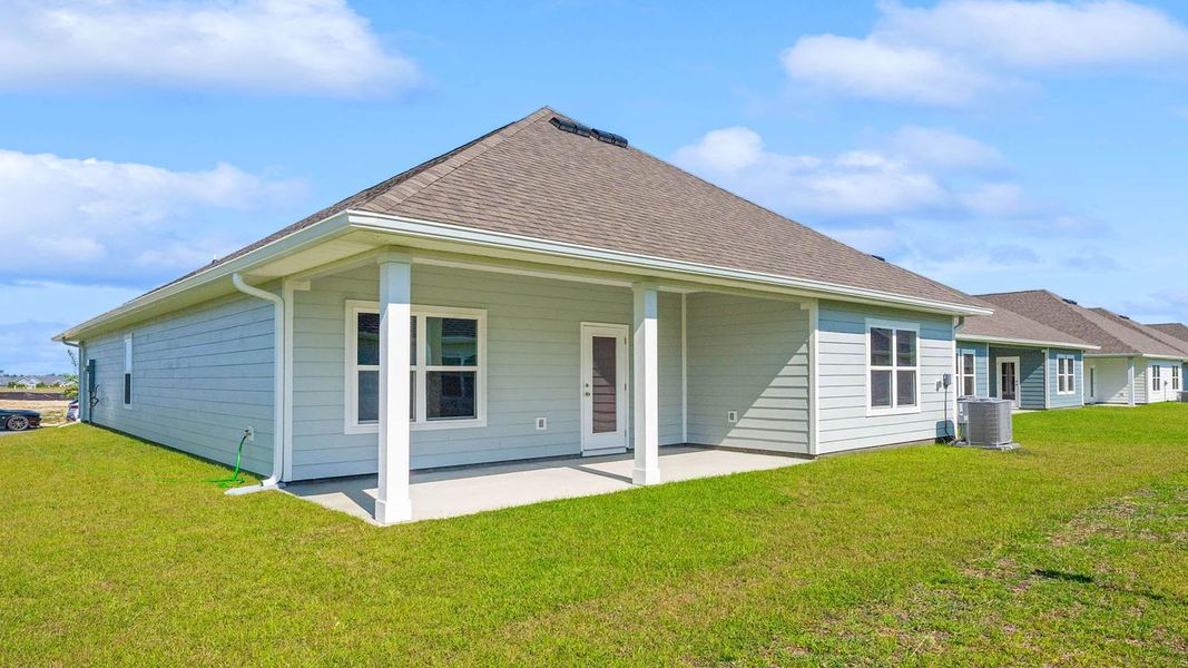 Representative exterior details of a home built from the The Delray by D.R. Horton in Titus Park, Panama City (Image 4). Representative exterior details of a home built from the The Delray by D.R. Horton in Titus Park, Panama City (Image 4).