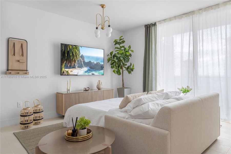 Furnished interior view inside a new home in , Miami (Image 13). Furnished interior view inside a new home in , Miami (Image 13).