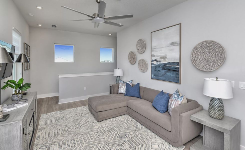 Furnished interior view inside a new home in Laureate Park, Orlando (Image 25).