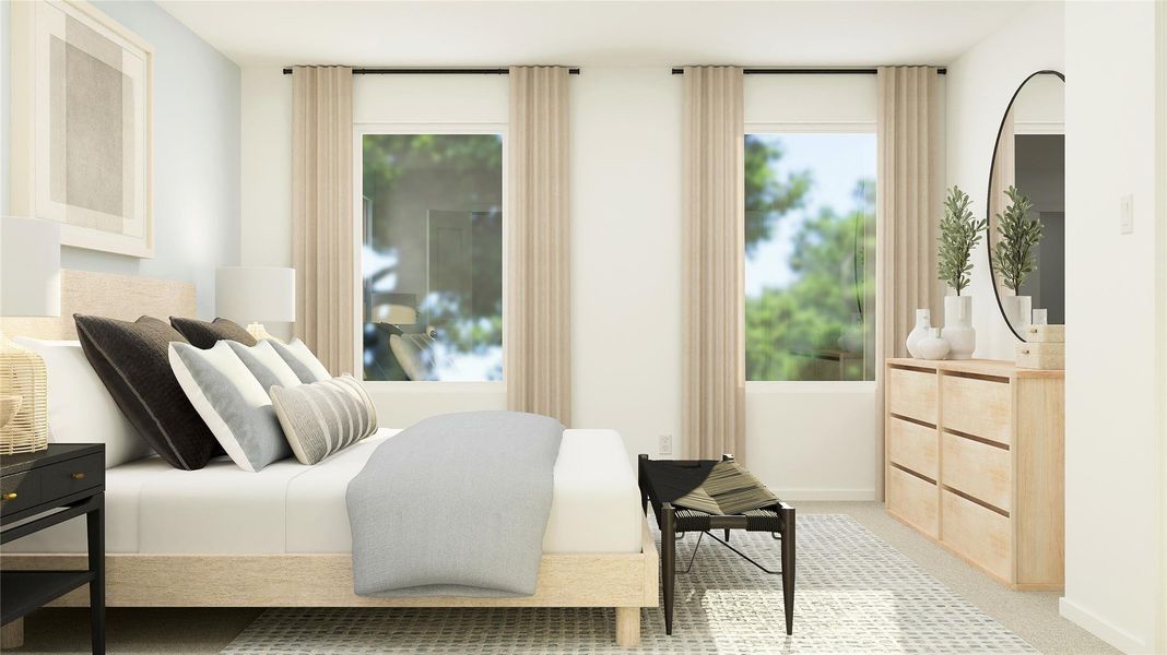 Furnished interior view inside a new home in Meadowlark Preserve, Pflugerville (Image 15).