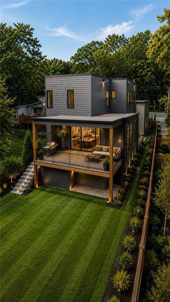 Exterior details and patio area of a home in , Atlanta (Image 4). Exterior details and patio area of a home in , Atlanta (Image 4).