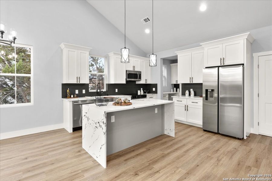 Furnished interior view inside a new home in , Fischer (Image 9).