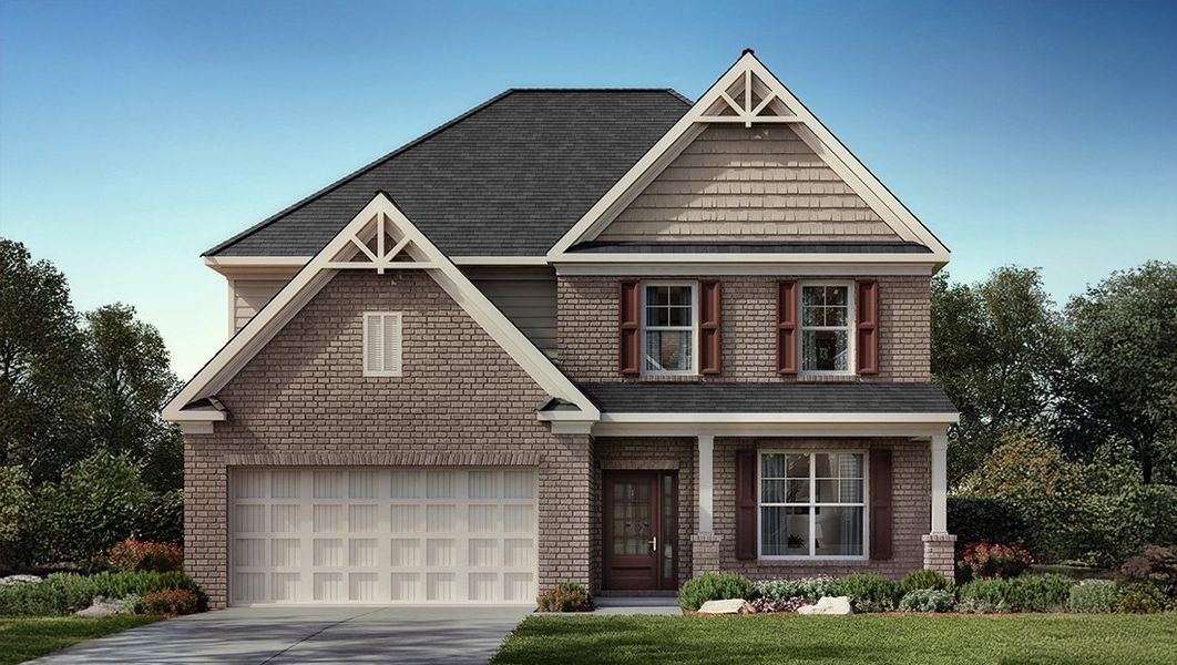 Front exterior of a home in the Thalley Creek Estates community, located in Cumming, GA (Image 3).