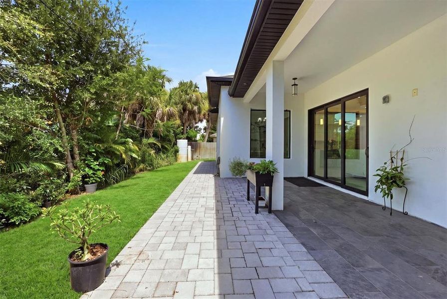 Exterior details and patio area of a home in , Venice (Image 27). Exterior details and patio area of a home in , Venice (Image 27).