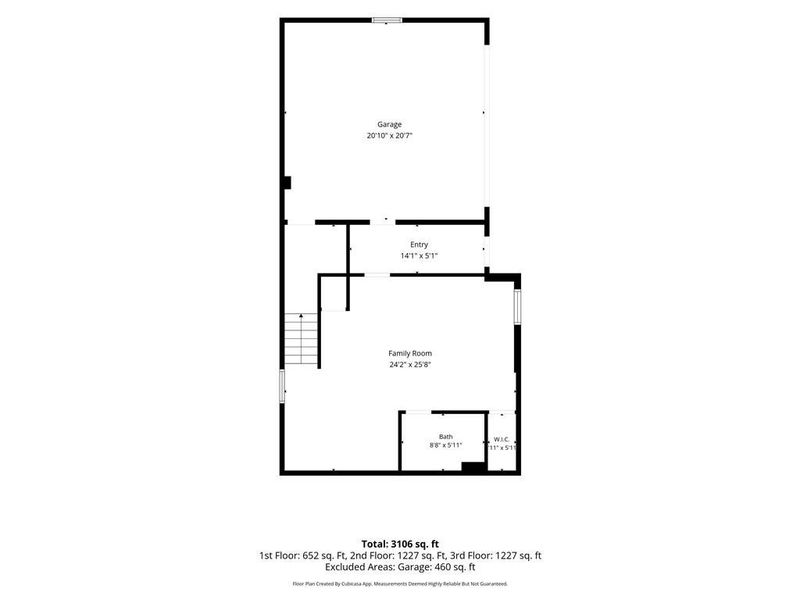 2D floor plan layout of this home in Parkside Roswell, Roswell, GA (Image 26).
