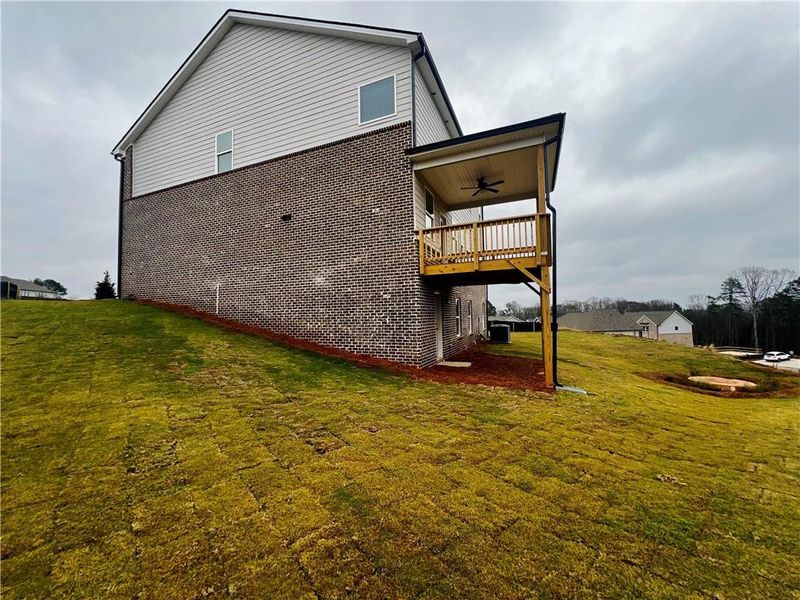 Exterior details and patio area of a home in Alcovy Village, Lawrenceville (Image 3).
