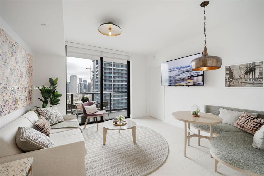 Furnished interior view inside a new home in , Miami (Image 8).