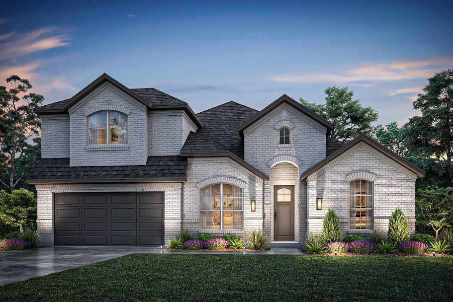 Representative exterior photo of a completed home built from the Alexander by John Houston Homes in Jordan Meadows  - 1 Acre Lots, Midlothian, TX (Image 5).