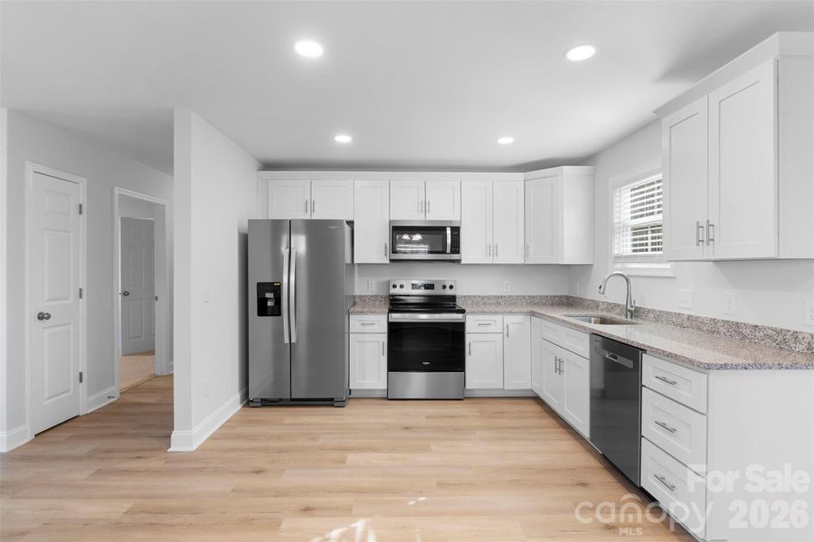 Kitchen with Stainless steel appliances Kitchen with Stainless steel appliances