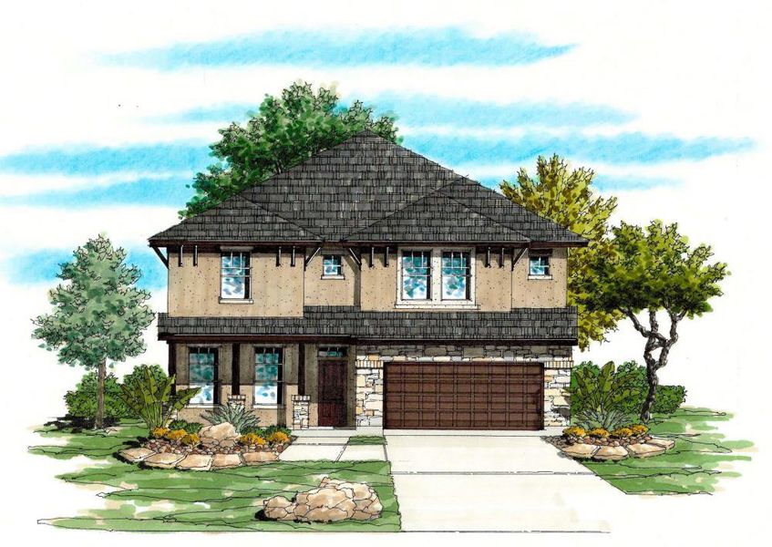 Representative rendering of the exterior for the 3204 by Texas Homes (Image 7).