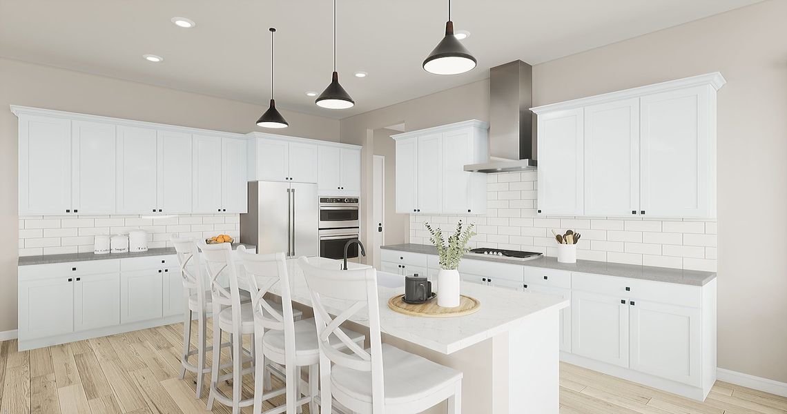 Representative furnished interior of a home built from the Grove Plan 50-3 by Tri Pointe Homes in Waterston Central, Gilbert (Image 11).