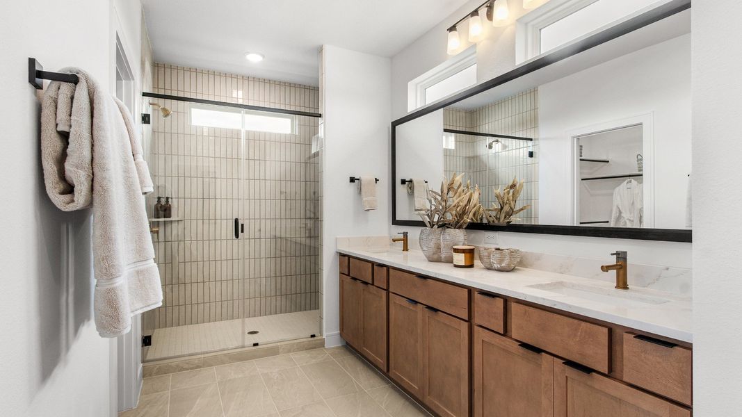 Representative furnished interior of a home built from the Tivoli by Brightland Homes in Bridgeland Central, Cypress (Image 18).