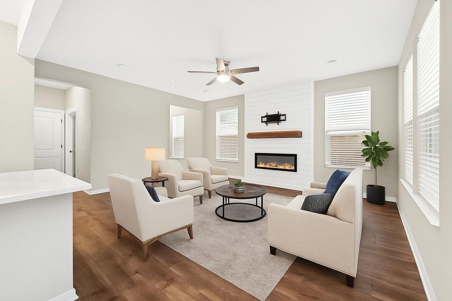 Furnished interior view inside a new home in Jasmine Point at Lakes of Cane Bay, Summerville (Image 4).