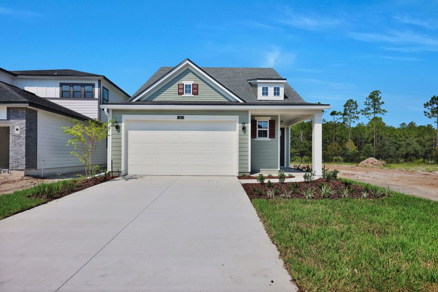 Representative exterior photo of a completed home built from the Naples by Riverside Homes in Mariposa at EverRange, Jacksonville, FL (Image 22).