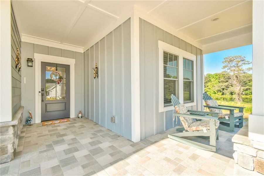 Exterior details and patio area of a home in , Dacula (Image 29).