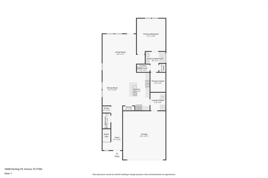2D floor plan layout of this home in Pine Lake Cove - Traditional Series, Montgomery, TX (Image 3).