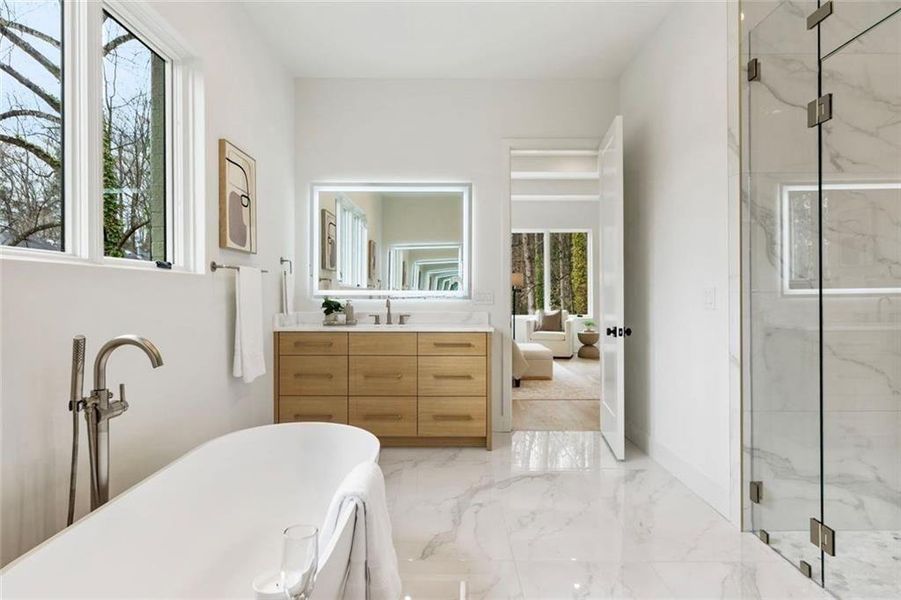 Furnished interior view inside a new home in , Sandy Springs (Image 46). Furnished interior view inside a new home in , Sandy Springs (Image 46).