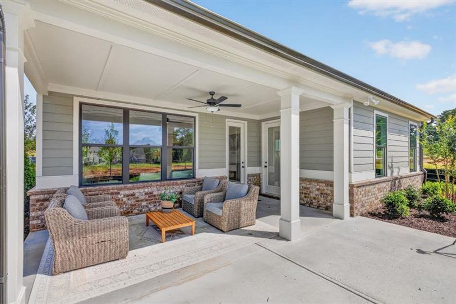 Exterior details and patio area of a home in Livingstone Park, Kennesaw (Image 3).