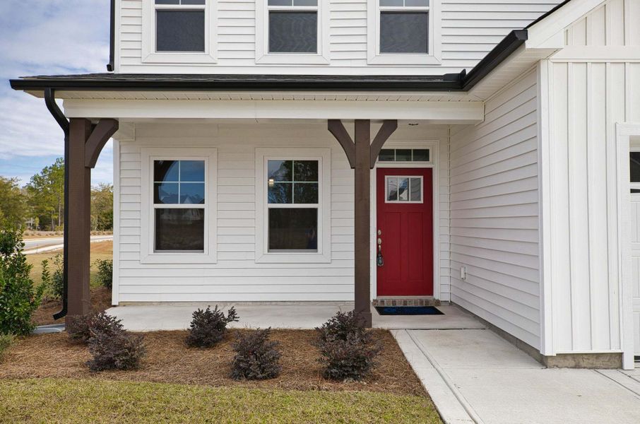 Representative exterior photo of a completed home built from the Meadowbrook by Caviness & Cates Communities in Sutherland Station at Olde Liberty, Franklinton, NC (Image 108). Representative exterior photo of a completed home built from the Meadowbrook by Caviness & Cates Communities in Sutherland Station at Olde Liberty, Franklinton, NC (Image 108).