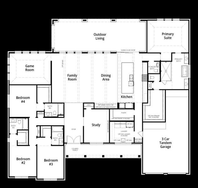 2D floor plan layout for the Blanco by Highland Homes in Veramendi, New Braunfels, TX (Image 4). 2D floor plan layout for the Blanco by Highland Homes in Veramendi, New Braunfels, TX (Image 4).