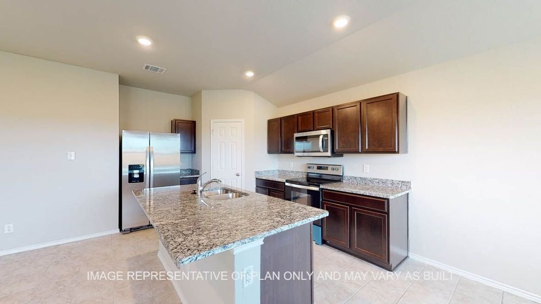 Representative furnished interior of a home built from the Bellvue by D.R. Horton in Reynolds Crossing, Killeen (Image 9).