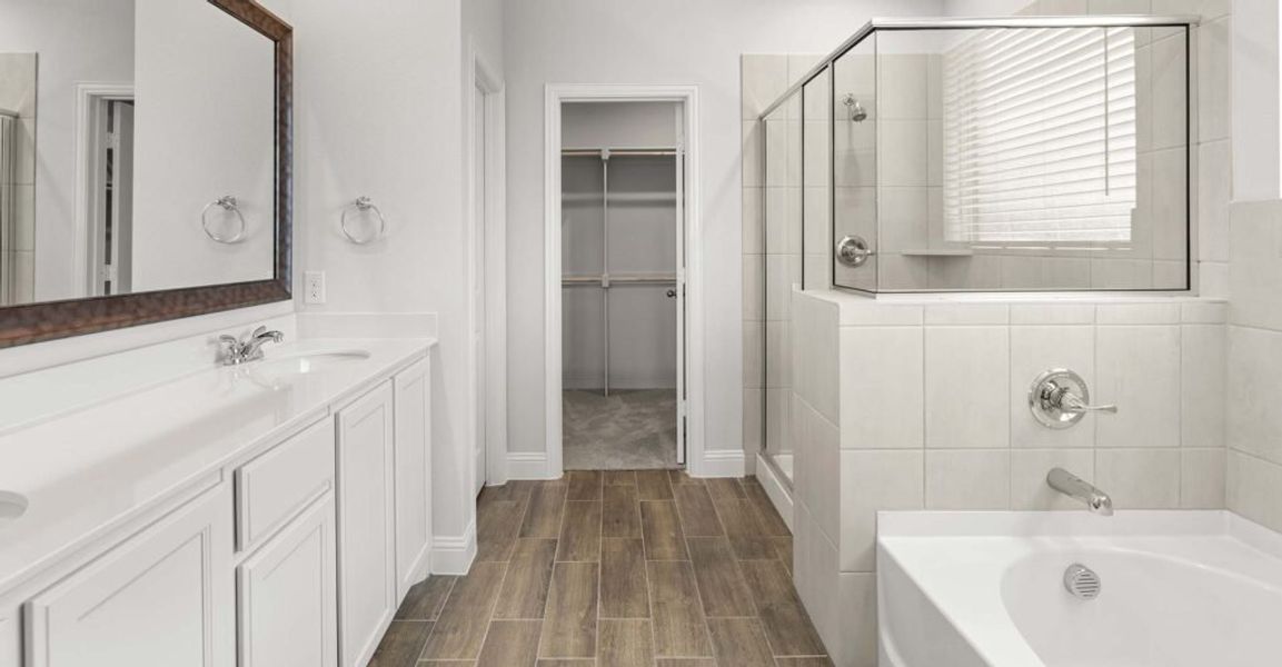 Representative exterior photo of a completed home built from the Goodrich by Impression Homes in Timberbrook, Justin, TX (Image 15).