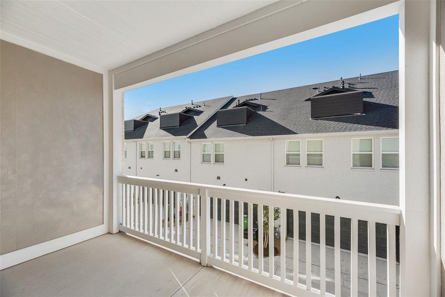 Exterior details and patio area of a home in City Point, North Richland Hills (Image 15).