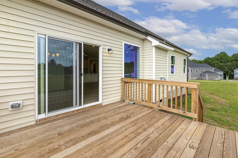 Front exterior of a new home in Berea Farms, Four Oaks, NC, highlighting curb appeal (Image 25).