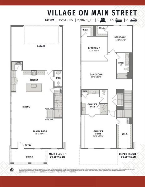 You'll find outstanding space and style in this great end unit lock and leave Tatum floor plan!