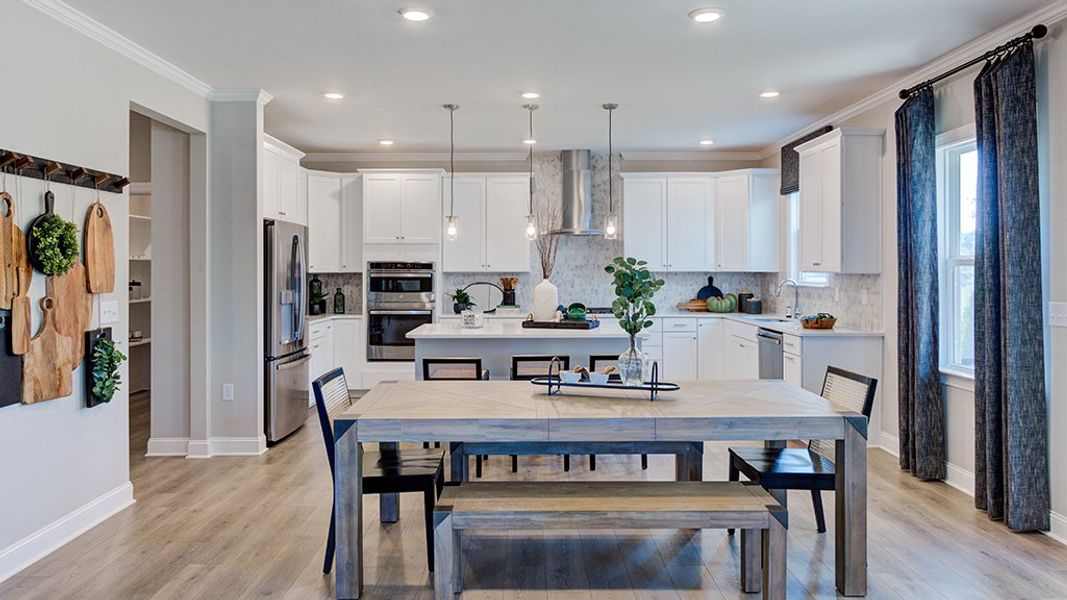 Furnished interior view inside a new home in Bridgeberry, Holly Springs (Image 10).