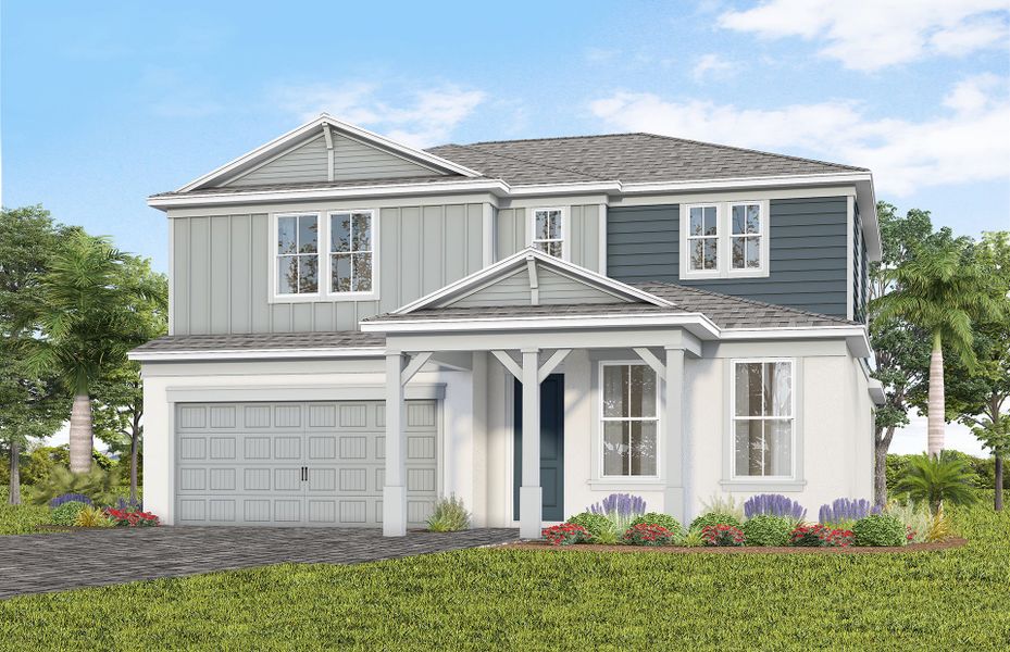 Representative exterior photo of a completed home built from the Ruby by Pulte Homes in Lakehaven Estates, Clermont, FL (Image 18). Representative exterior photo of a completed home built from the Ruby by Pulte Homes in Lakehaven Estates, Clermont, FL (Image 18).