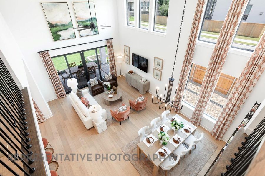 Furnished interior view inside a new home in 6 Creeks at Waterridge: 60ft. lots, Kyle (Image 29).
