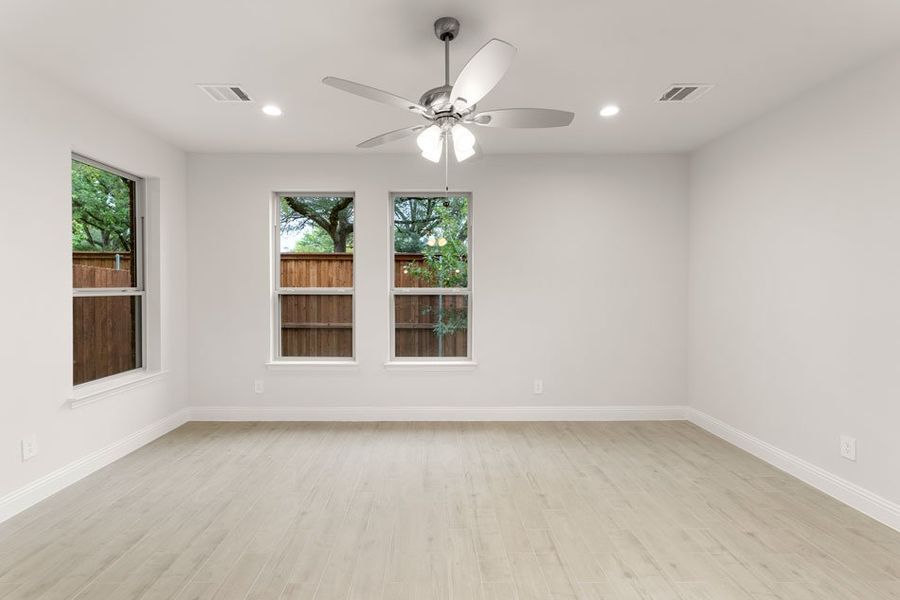 Representative exterior photo of a completed home built from the Opal by Impression Homes in Sereno Oaks at Buckner Terrace, Dallas, TX (Image 10). Representative exterior photo of a completed home built from the Opal by Impression Homes in Sereno Oaks at Buckner Terrace, Dallas, TX (Image 10).