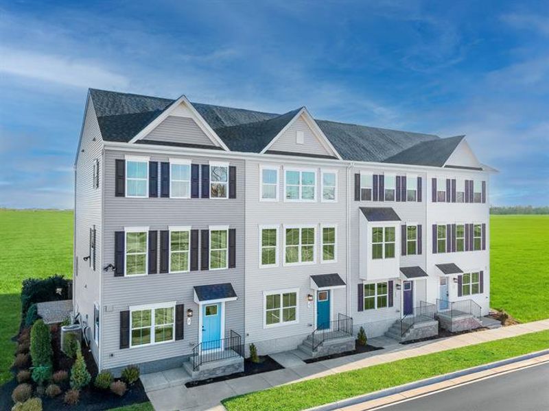 Representative exterior photo of a completed home built from the Mayer by Ryan Homes in Spring Branch Townhomes, Smyrna, TN (Image 1). Representative exterior photo of a completed home built from the Mayer by Ryan Homes in Spring Branch Townhomes, Smyrna, TN (Image 1).