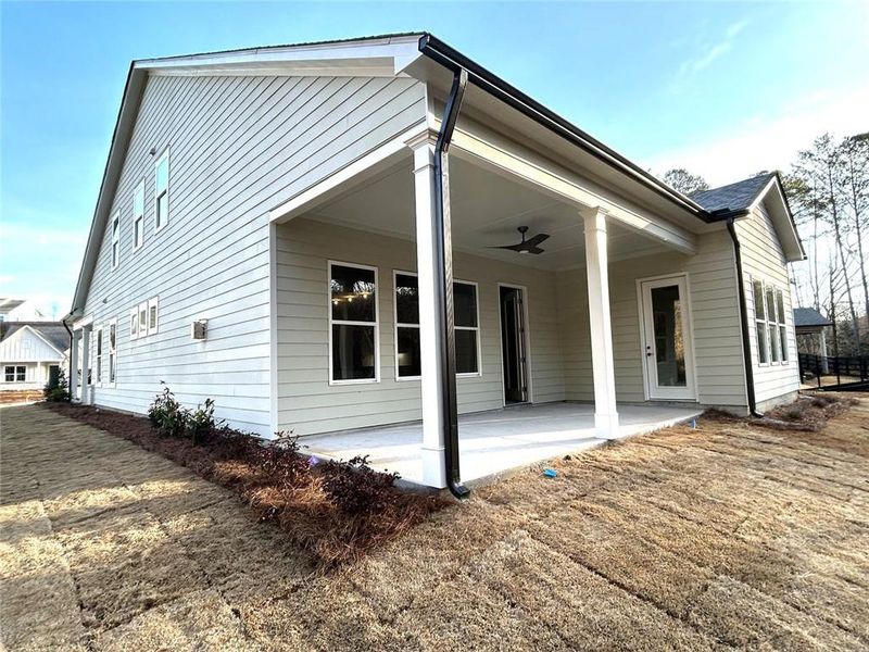 Exterior details and patio area of a home in Cooks Farm, Woodstock (Image 5).