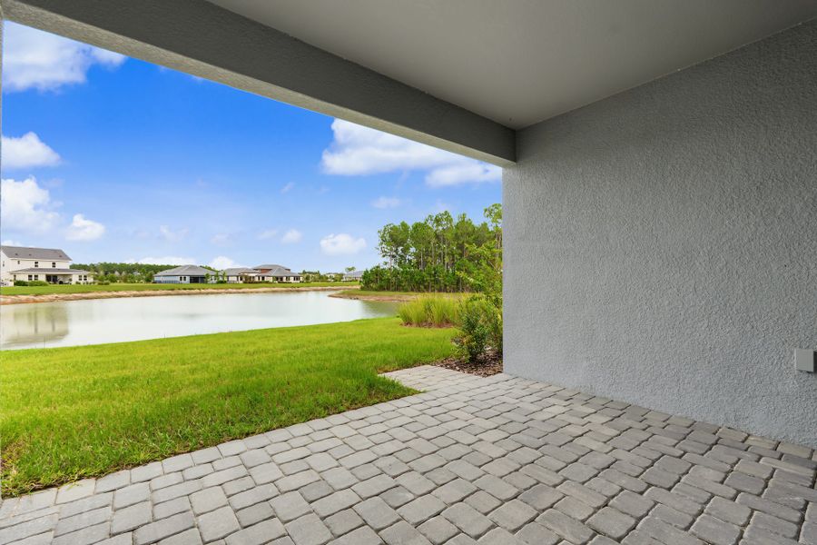 Exterior details and patio area of a home in Tamarack at Two Rivers, Zephyrhills (Image 3). Exterior details and patio area of a home in Tamarack at Two Rivers, Zephyrhills (Image 3).