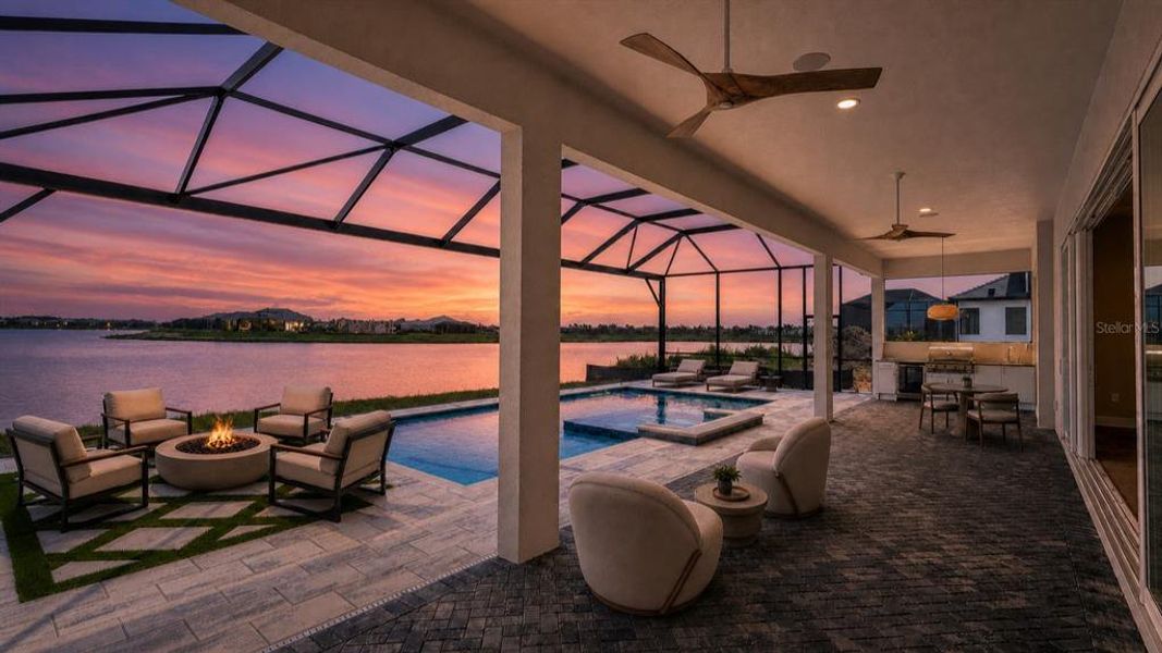 Exterior details and patio area of a home in Shellstone at Waterside, Sarasota (Image 42). Exterior details and patio area of a home in Shellstone at Waterside, Sarasota (Image 42).