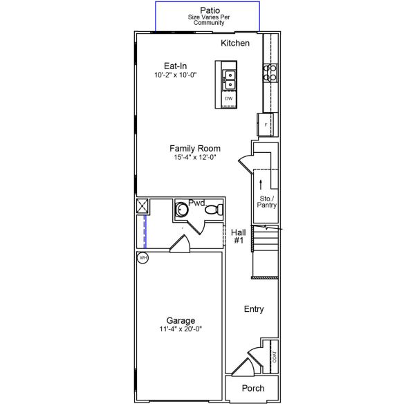 2D floor plan layout of this home in Edwards Station, Taylors, SC (Image 3).