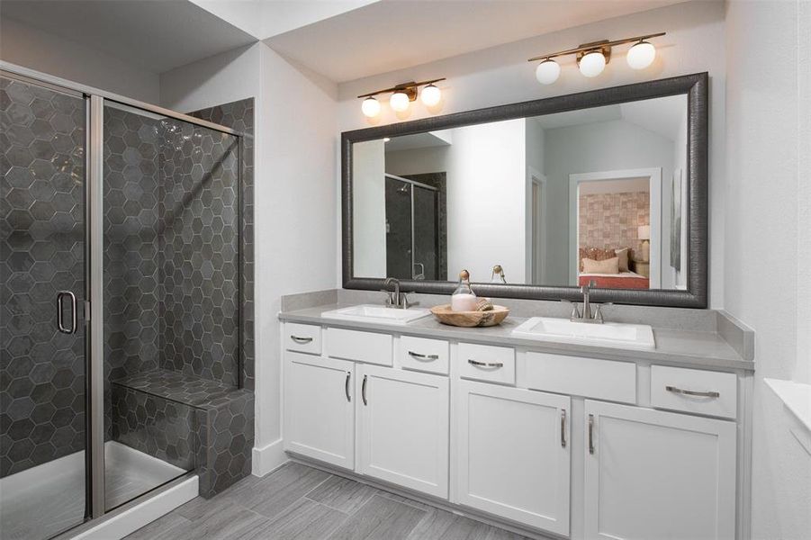 Furnished interior view inside a new home in Garden Collection at Union Park, Little Elm (Image 16). Furnished interior view inside a new home in Garden Collection at Union Park, Little Elm (Image 16).