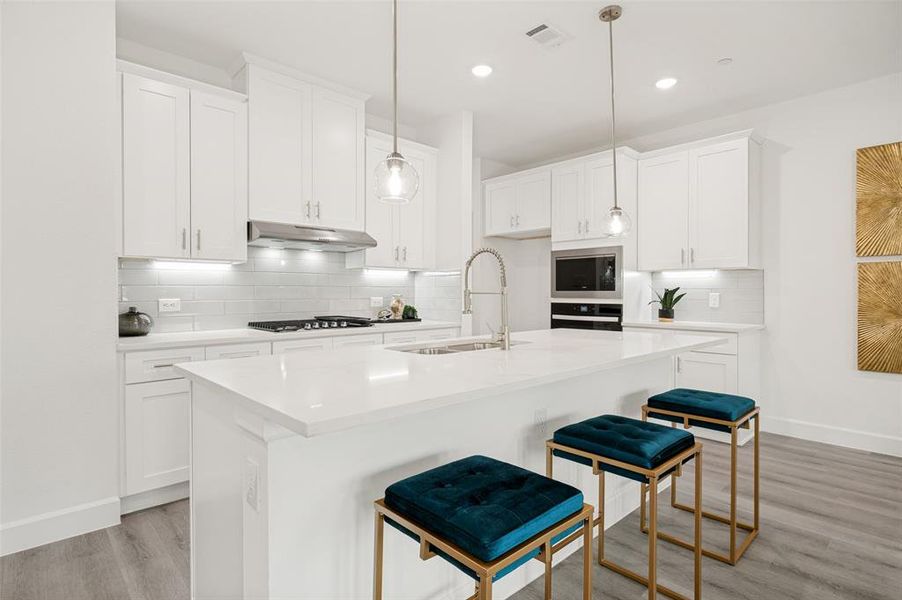 Furnished interior view inside a new home in , The Colony (Image 17).