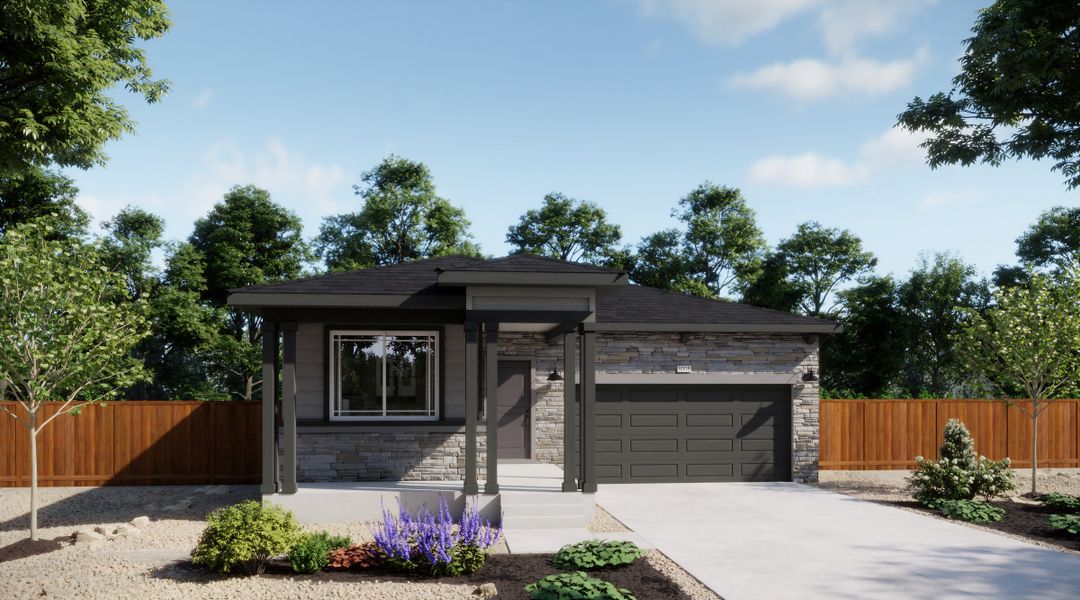 Representative exterior photo of a completed home built from the 3502 by Risewell Homes in Mead Crossing, Mead, CO (Image 3). Representative exterior photo of a completed home built from the 3502 by Risewell Homes in Mead Crossing, Mead, CO (Image 3).