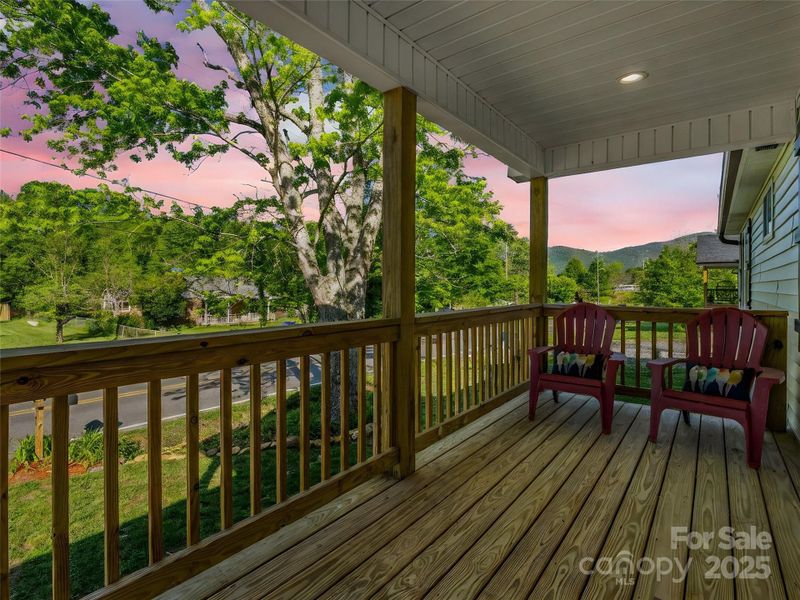 Exterior details and patio area of a home in , Black Mountain (Image 29).
