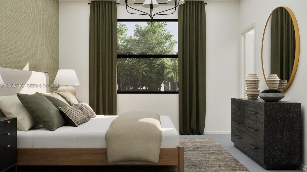 Furnished interior view inside a new home in Pineland Crest, Miami (Image 7).